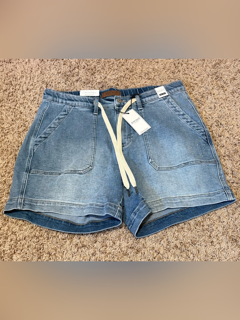 Judy Blue Weekend Blues High Waist Vintage Wash Jogger Short Womens size 1XL NWT